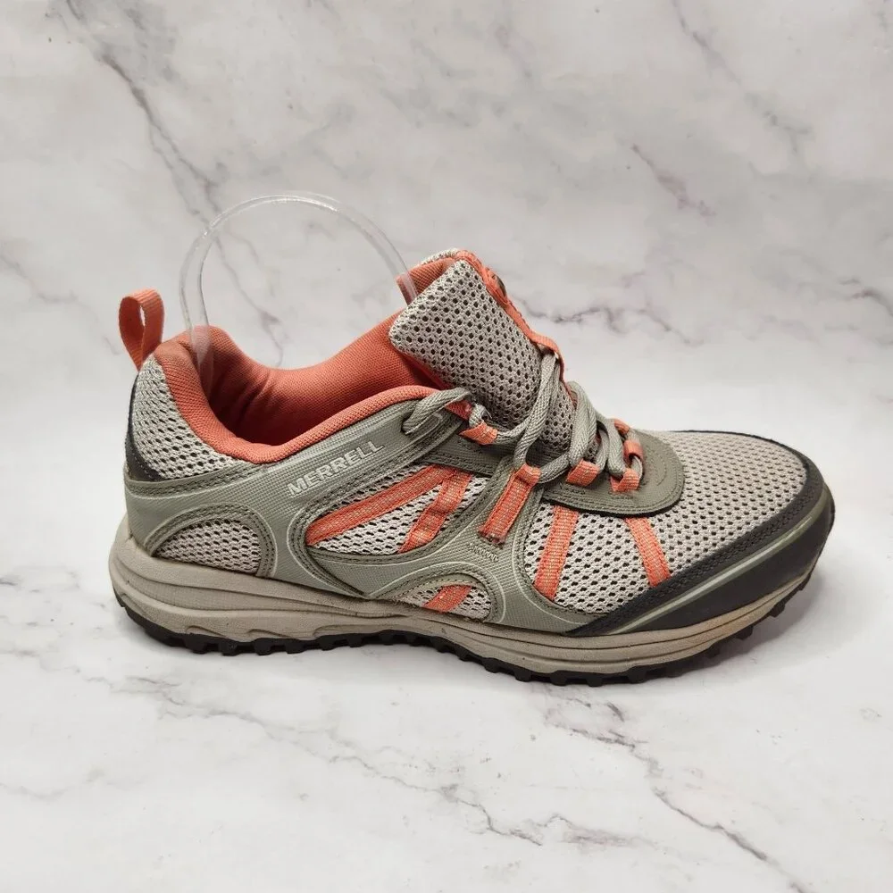 Merrell Moab 3 Hiking Shoes Tan Coral Outdoors Camping Low Top Women's 9